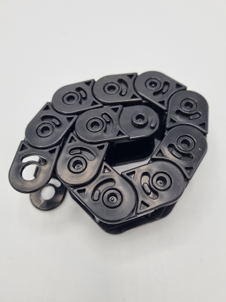 Plissetür 45 Kettenglied schwarz
